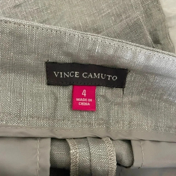 Vince Camuto silver 100% linen pants - Picture 9 of 10